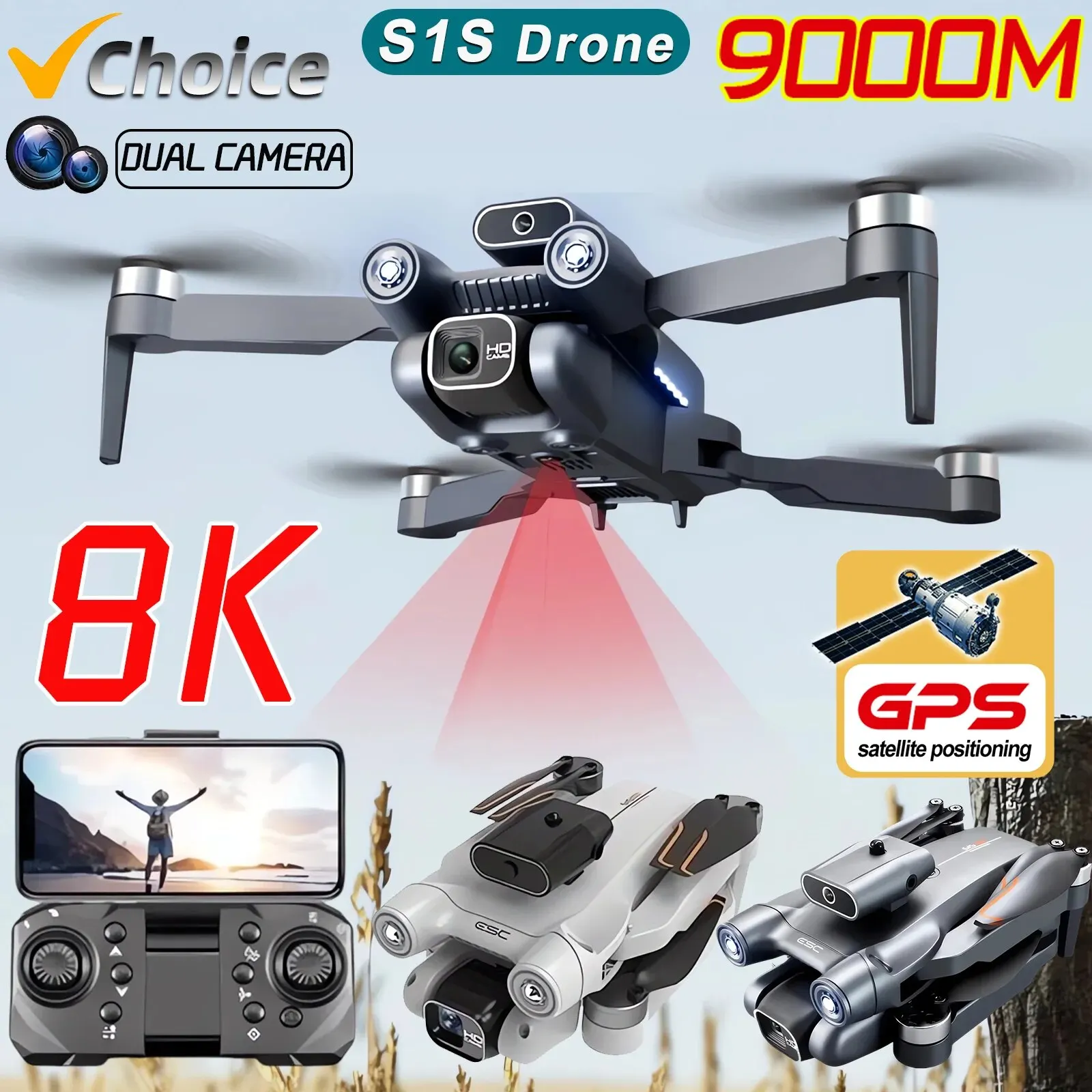 Drone Gps Mount - S1S 5G GPS Drone Caméra 8K,